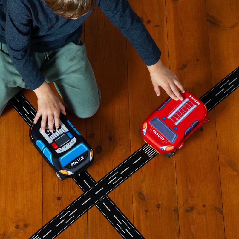 ZIPIT Police Car Pencil Case for Boys | Large Capacity