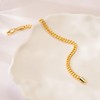 KYAYE 14K Gold Bracelets for Men Cuban Link Chain for