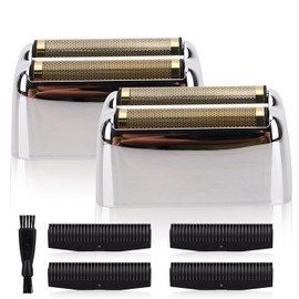 Replacement Foil and Cutters head Compatible with BaBy*lissPRO Double Foil Shaver, Replacement Foil Compatible with BaBy*lissPRO trimmer FXFS2 Shaver,2 PACK (Silver)