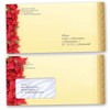 25 Envelopes (No Window) Christmas Motif, Red Christmas Stars, DIN