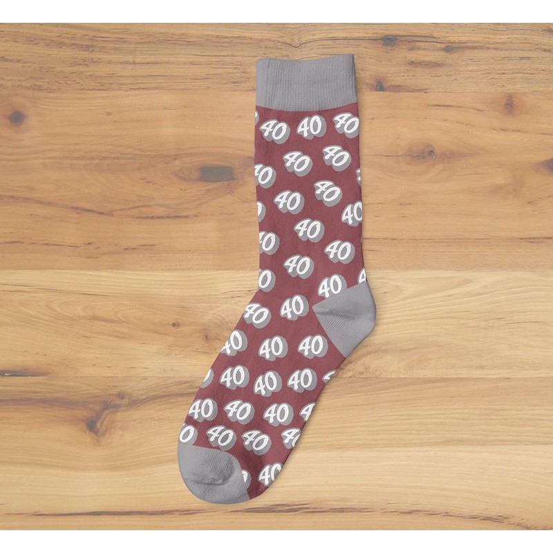 D Design Invent Print! 40th Birthday Gift Socks Present for