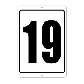 The King Kush Numbered Signs 1,2,3,4,5,6,7,8,9,10 Verticle Numbers - 8 x 12 Aluminum Outdoor/Indoor Sign / Area Marker (19)