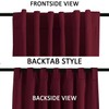 Turquoize Burgundy Blackout Curtains Solid Rod Pocket and Back Tab