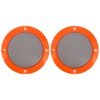 X AUTOHAUX 2pcs 5" Orange Car Audio Speaker Cover Mesh