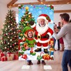 5.4 ft Christmas Cardboard Cutout Stand Up Santa Claus Elves