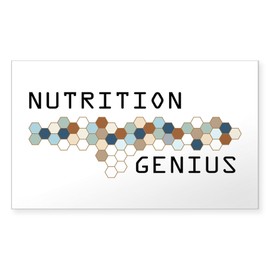 CafePress Nutrition Genius Rectangle Sticker Rectangle Bumper Sticker Car Decal