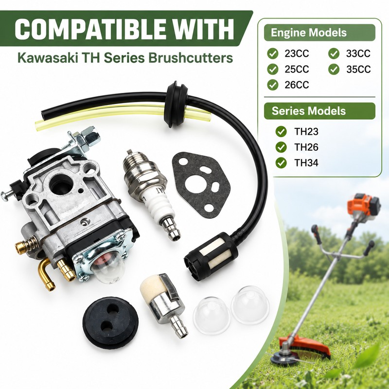 Carburetor Fuel Line Filter Kit for Kawasaki TH23 TH26 TH34