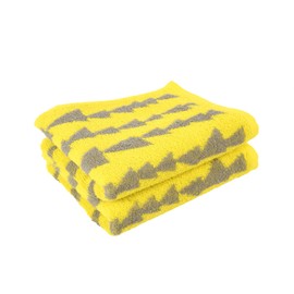 Onnela Pieni METHOSA Face Towel, 13.4 x 31.5 inches (34 x 80 cm), Yellow, Set of 2, Medium Thick, Scandinavian Style