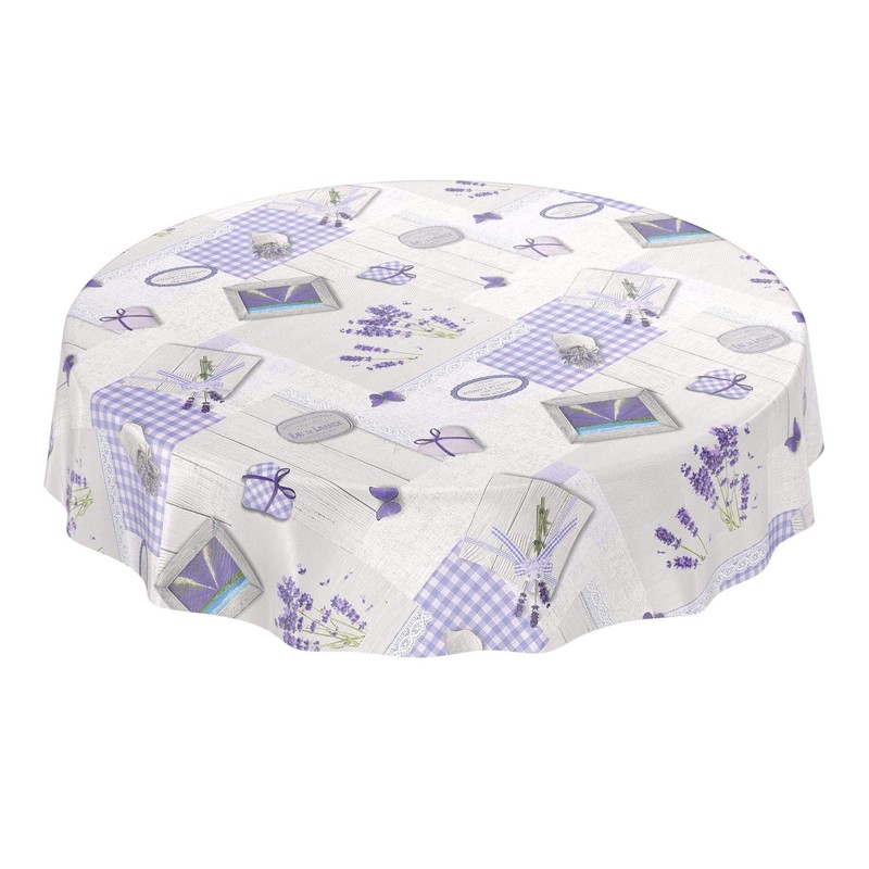 ANRO Tablecloth Oilcloth Tablecloth Oilcloth Tablecloth Easy Care Washable Lavender