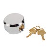 Identical key rekeyable shackle trailer hidden lock, concealed solid steel