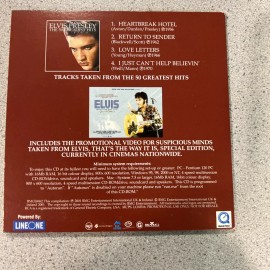 Elvis Presley, The 50 Greatest Hits, 2001 Promo UK CD Room EP + Video, Cardboard