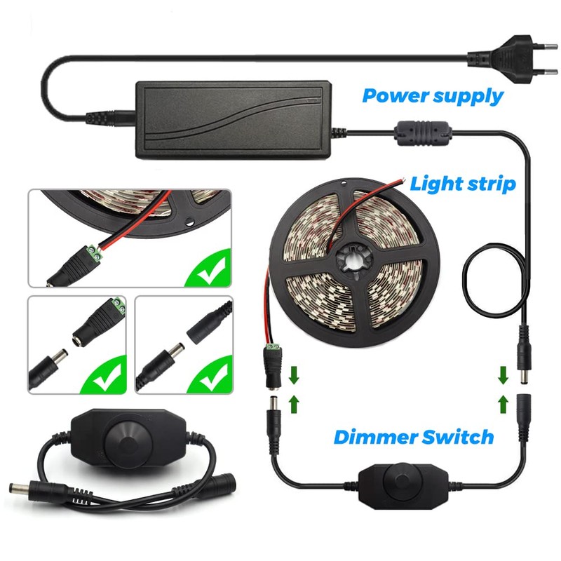 Arotelicht 12V 24V LED Strip Dimmer COB LED Controller Switch
