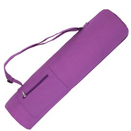 Baestappy Cotton yoga mat bag with Pockets and Adjustable Strap - Full Zip Cargo Yoga Mat Carrier Bag - Bag for 1/4" 1/3" Thick Yoga Mat