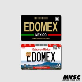 Card Stickers - Mexico Placas (Mexican License Plate) - For Debit, Credit and other cards:_EDOMEX