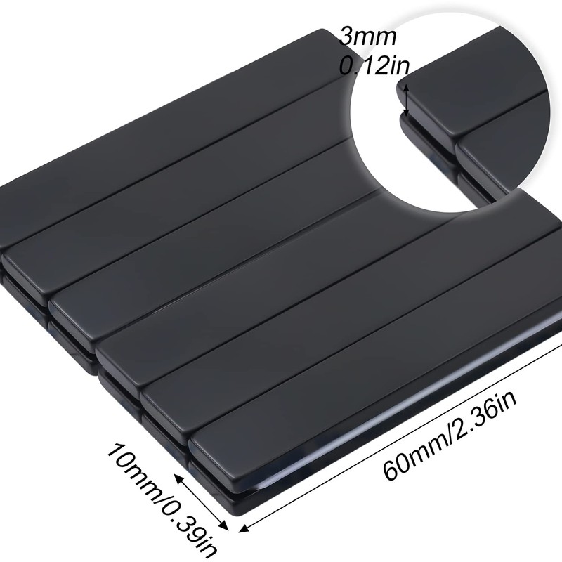 MIKEDE Black Rare Earth Neodymium Magnets, 6 Pack Heavy Duty