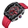 PASOY Luxury Chronograph Watches for Mens Rubber Strap Black Waterproof