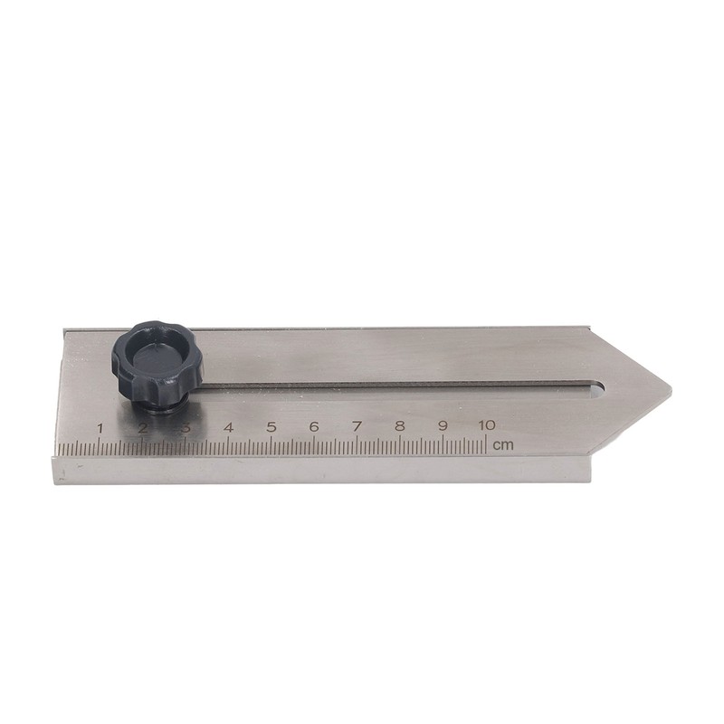 Sliding Line Ruler 0 To 100mm Stainless Steel Clear Scale