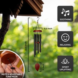 Best Memorial Wind Chimes for Outside - 32.5" Sympathy Wind Chimes Memorial Gifts for Loss of Loved One - in Remembrance Gifts - Best Bereavement Gift Idea for Loss of Loved One - Unique Funeral Gift