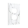 Lhdlnn White Marble Outlet Covers Decorative Light Switch Cover Wall