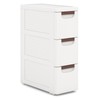 POWERSTONE 3-Drawer Plastic Rolling Storage Cabinet, Narrow Organizer Cart with