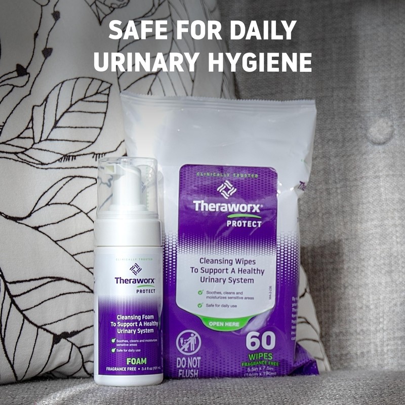 Theraworx Protect U-Pak 60-Ct Wipes & Hygiene Foam 3.4 oz