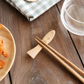 IMIKEYA 4 Pcs Fish Chopstick Holder Korean Chopstick Rest Wooden Cutlery Fork Holder Rest Japanese Decor Chopsticks Rest Holder Kitchen Spoon Rest Wooden Forks Holder Organizer Solid Wood