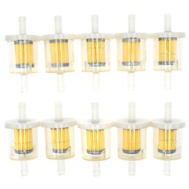 10 Pieces Small Engine Fuel Filter Lawn Mower Generator 40 Micron Fuel Filter with barbs for 1/4 inch 5/16 Inch Fuel lines Replacement Compatible with Briggs Stratton 691035 493629 Kawasaki 50