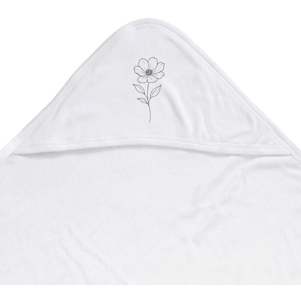 Azeeda 'Flower' Baby Hooded Towel (HT00035118)
