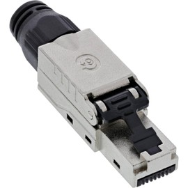 InLine 76204B RJ45 Connector Cat.6A 500 MHz, Field Assembled, Shielded, with Screw Cap