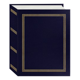 Pioneer Photo Albums A4-100 Navy Blue Photo Album, 100 Pockets 4"x6"