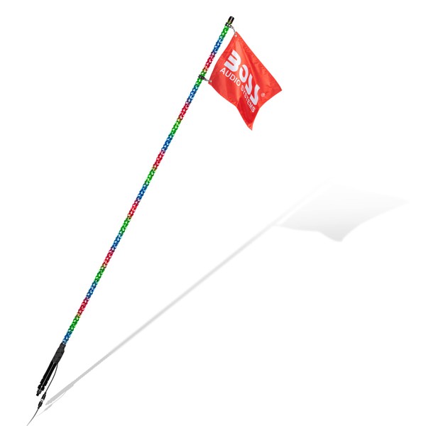 BOSS Audio Systems XP6 ATV Chasing LED Whip - 72-inch,