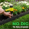 50 FT Landscape Edging Border with 75 Spikes, 2.8 Inch