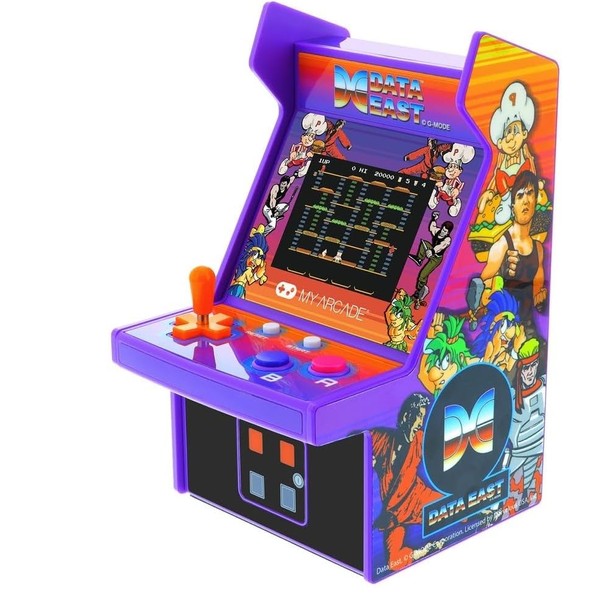 MY ARCADE Data East Hits Nano Player - 4.5" Fully Playable Portable Mini Arcade Machine with 208 Retro Games, 2.4" Screen Color Display