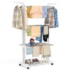 Bigzzia 4 Tier Folding Drying Rack Clothing Clothes Horses Rack