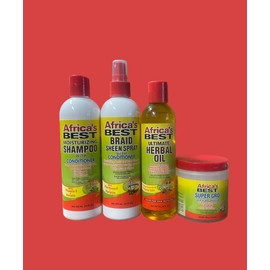Africa's Best Set Of Africa's Best Moisturizing Shampoo , Conditioner, Oil , Scalp Conditioner