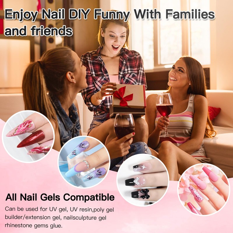 LKE 220W UV LED Nail Lamp, Professional Gel Dryer with