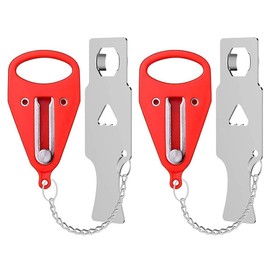 Portable Door Lock (2 Pack), Travel Lock for Additional Safety and Privacy, Heavy Duty Safety Door Lock to Prevent Unauthorized Entry - Ideal for Traveling, Motel, Apartment, Bedroom, Bathroom