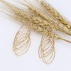 Gold Dangle Hollow Multi-layer Earrings Dangling Leaf Shape Silver Bohemian