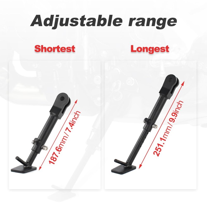 Xitomer 0-2.5inch Motorcycle Adjustable Kickstand Fit for MT09 2021-2024 /