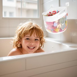ZMaglorian Badewannenspielzeug Aufbewahrung, Badespielzeug Aufbewahrung, Badewannenspielzeug Aufbewahrungstasche, Badewannenspielzeug hängeorganizer Tasche, Badewannenspielzeug Mesh Tasche