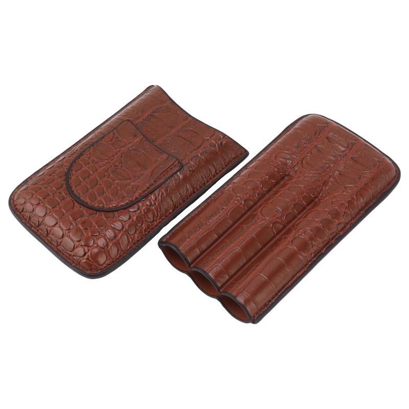 3 Finger Cigar Case Artificial Leather Soft Anti Fade Breathable