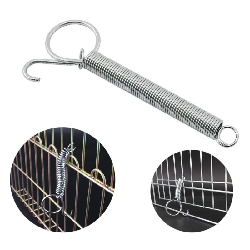 ZRM&E 2pcs 115mm Multifunctional Cage Door Spring Hook Metal Finger