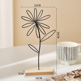 ARFUKA Pack of 2 Office Decorative Sculpture Decorative Iron Flowers Bookshelf Decorative Statue Table Decoration Resin Collectible Statues Table Decoration Gift for Living Room Bedroom Dining Room