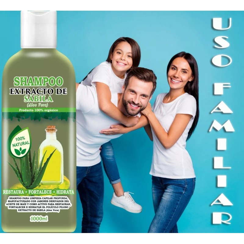 VIVONATURAL Shampoo Extracto De Sabila Hidratación Capilar 1 Litro