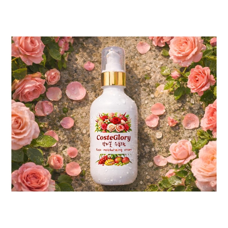 [160g UP] Rose flower moisturizing cream, rich in nutrients, peach