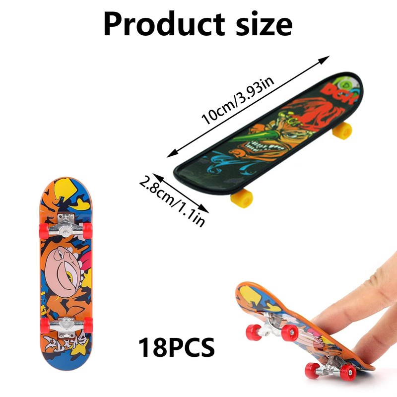 YSBCNK 18 Pcs Finger Skateboards, Finger Skate Toys, Finger Mini
