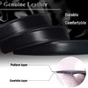 JINIU Ratchet Leather Belt for men Slide Casual with Automatic