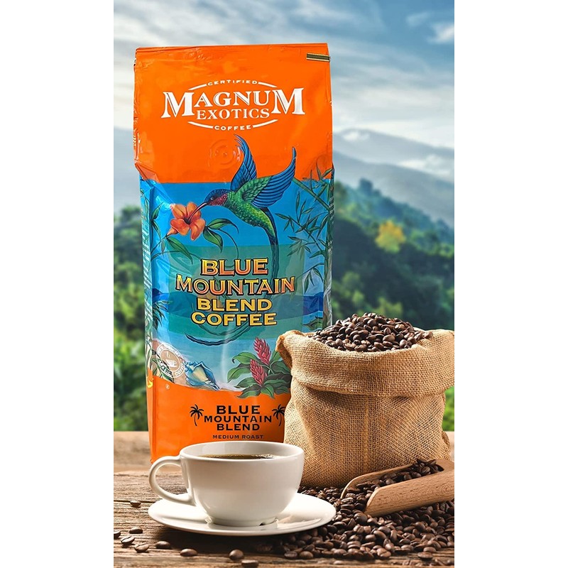 Magnum Exotics Coffee, Blue Mountain Coffee Blend - Medium-Light Roast,