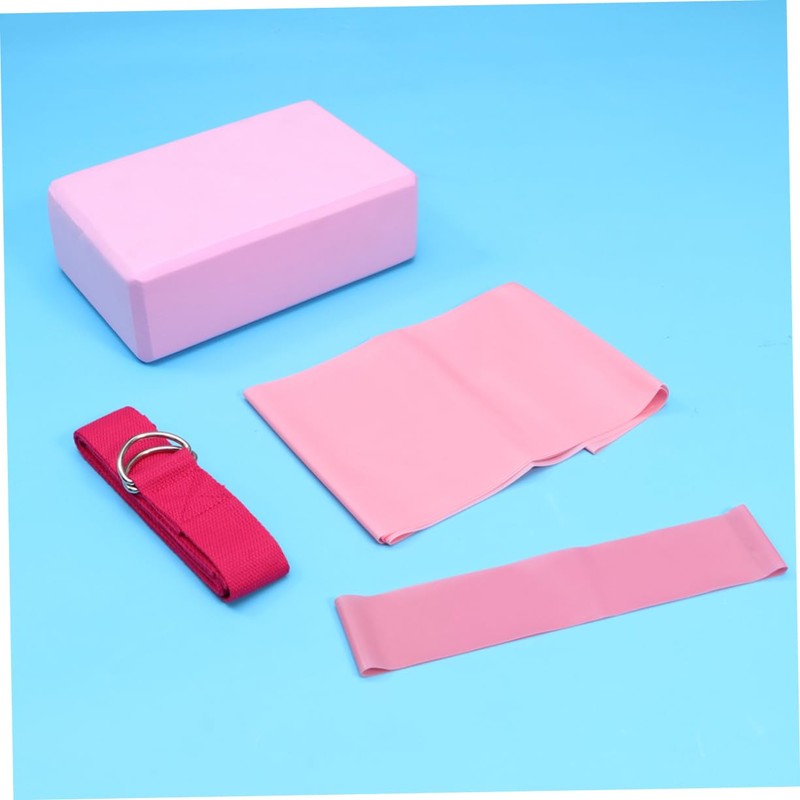 KOMBIUDA Yoga Fitness Set 4pc Yoga Tool Kit Brick Towel