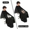 FEBSNOW Black Barber Cape with See Through Window and Neck